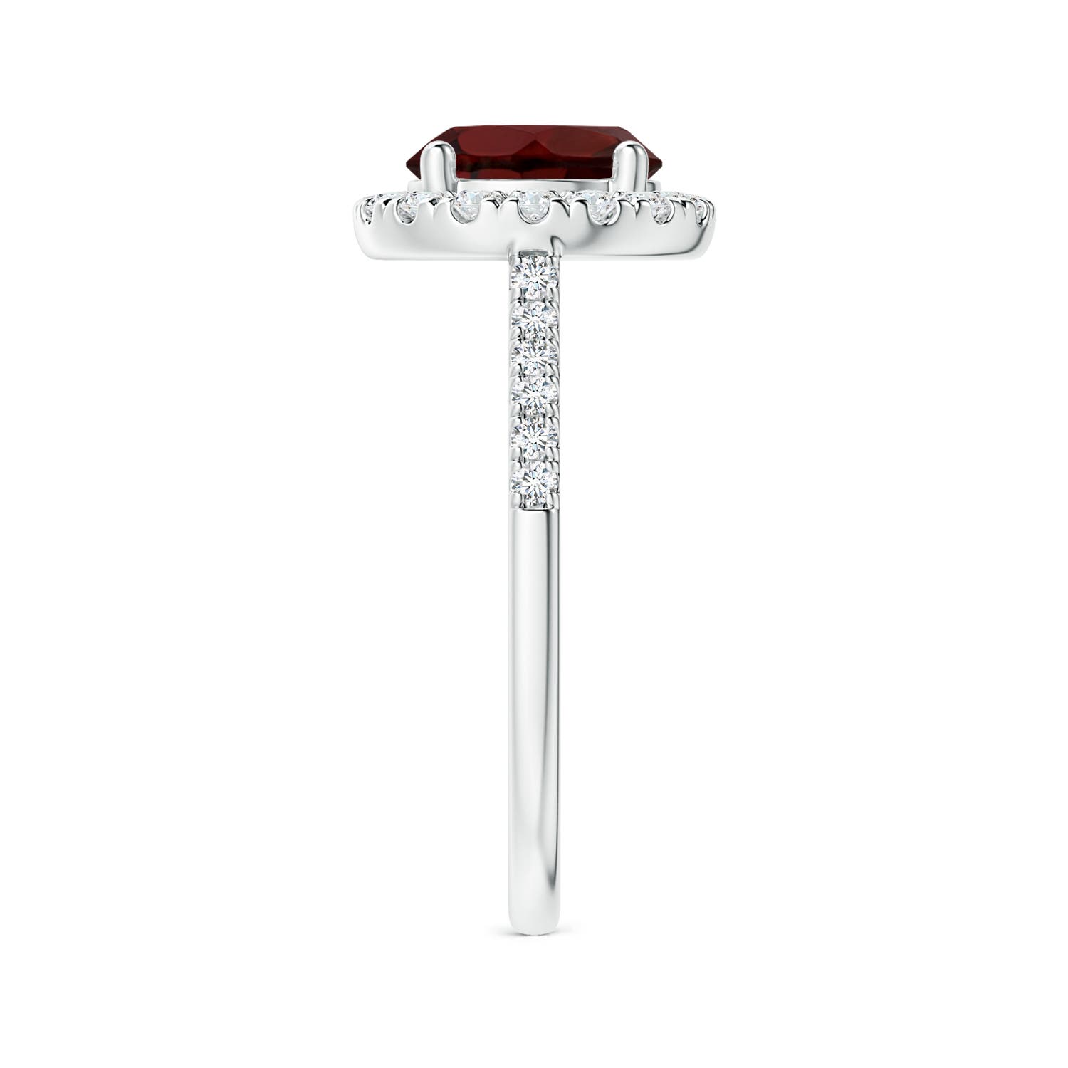 AA - Garnet / 2.52 CT / 14 KT White Gold