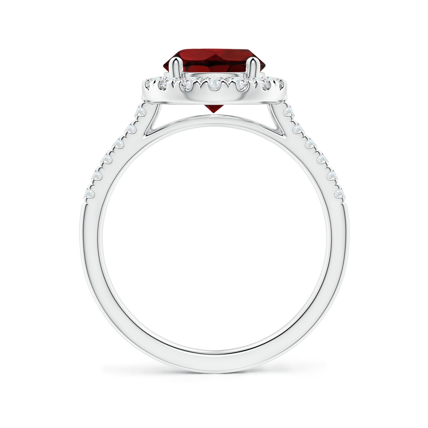 AAA - Garnet / 2.52 CT / 14 KT White Gold