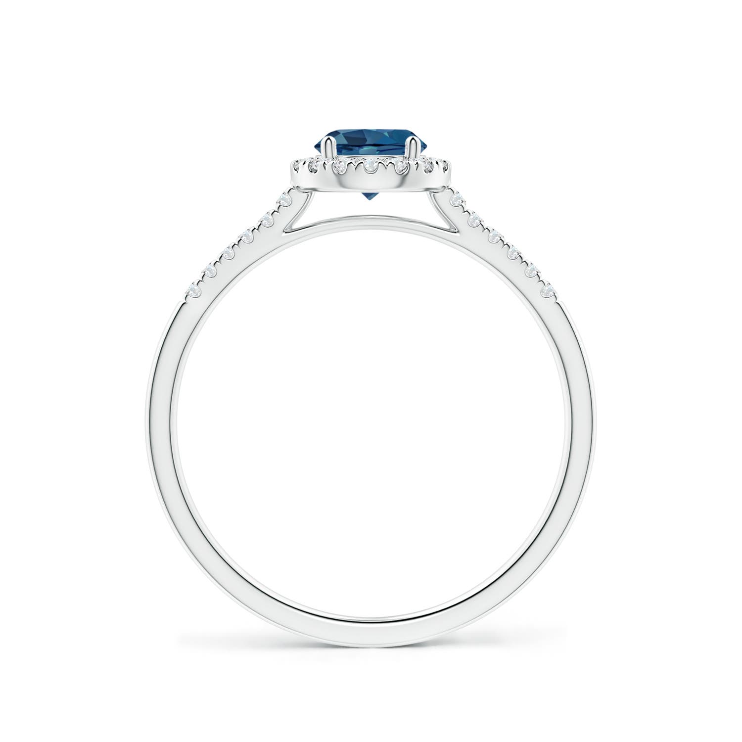 AA - London Blue Topaz / 0.75 CT / 14 KT White Gold