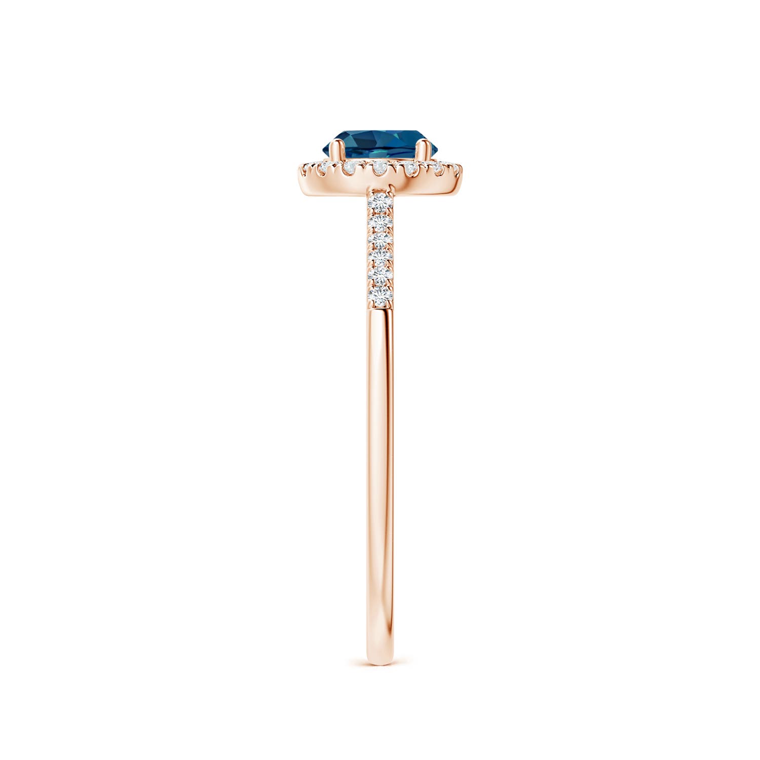 AAA - London Blue Topaz / 0.75 CT / 14 KT Rose Gold