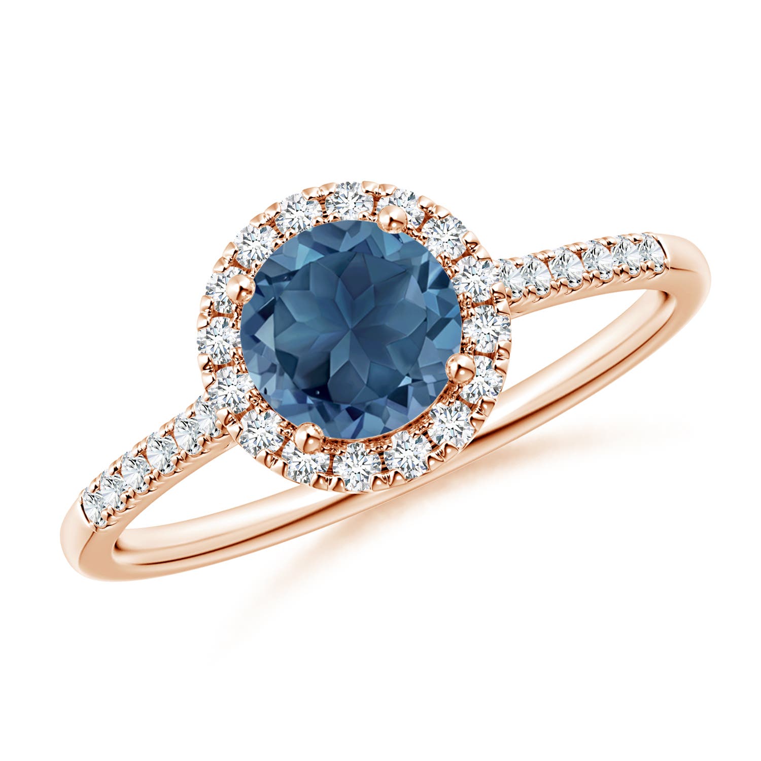 A - London Blue Topaz / 1.15 CT / 14 KT Rose Gold