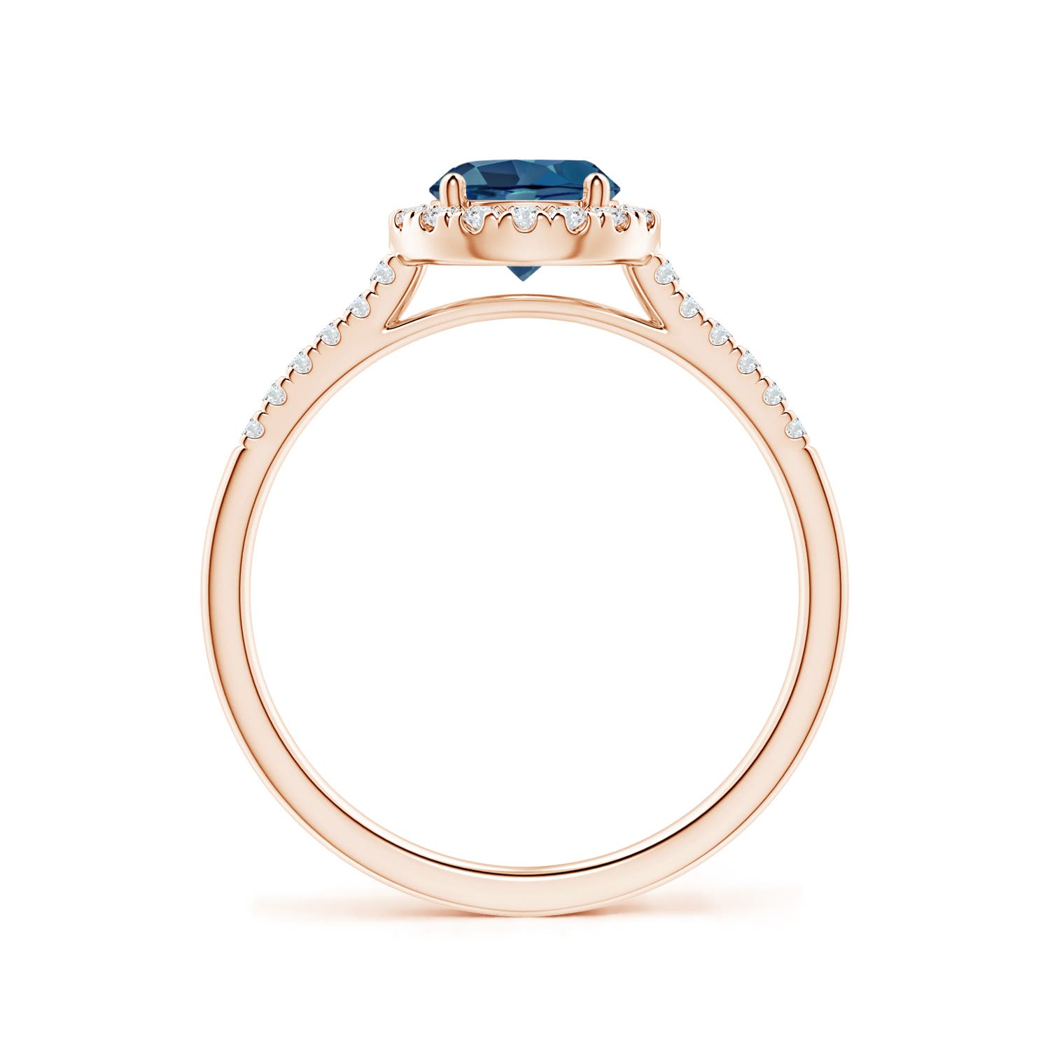 AA - London Blue Topaz / 1.15 CT / 14 KT Rose Gold