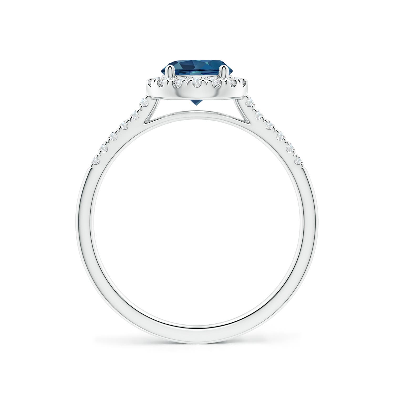 AA - London Blue Topaz / 1.15 CT / 14 KT White Gold