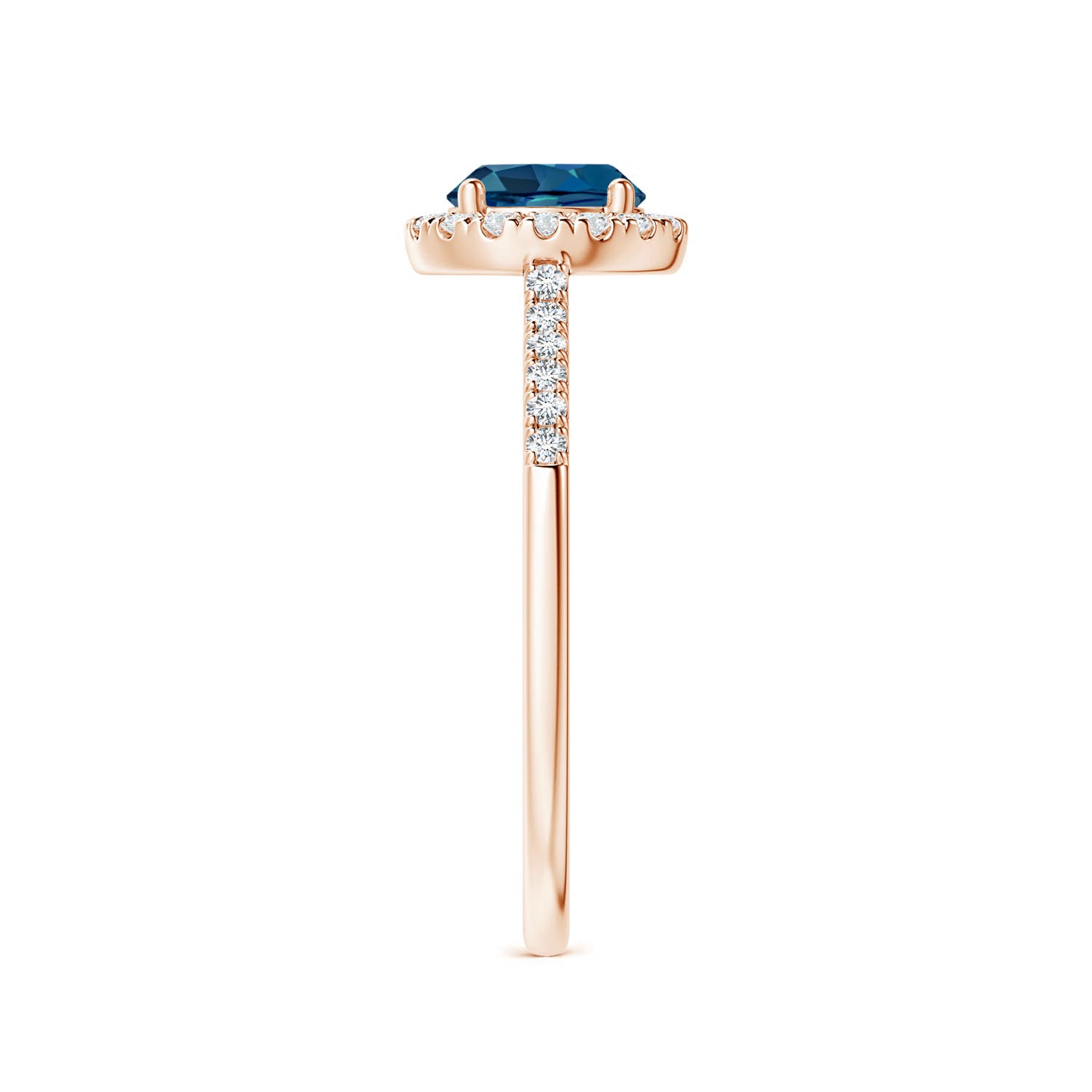 AAA - London Blue Topaz / 1.15 CT / 14 KT Rose Gold