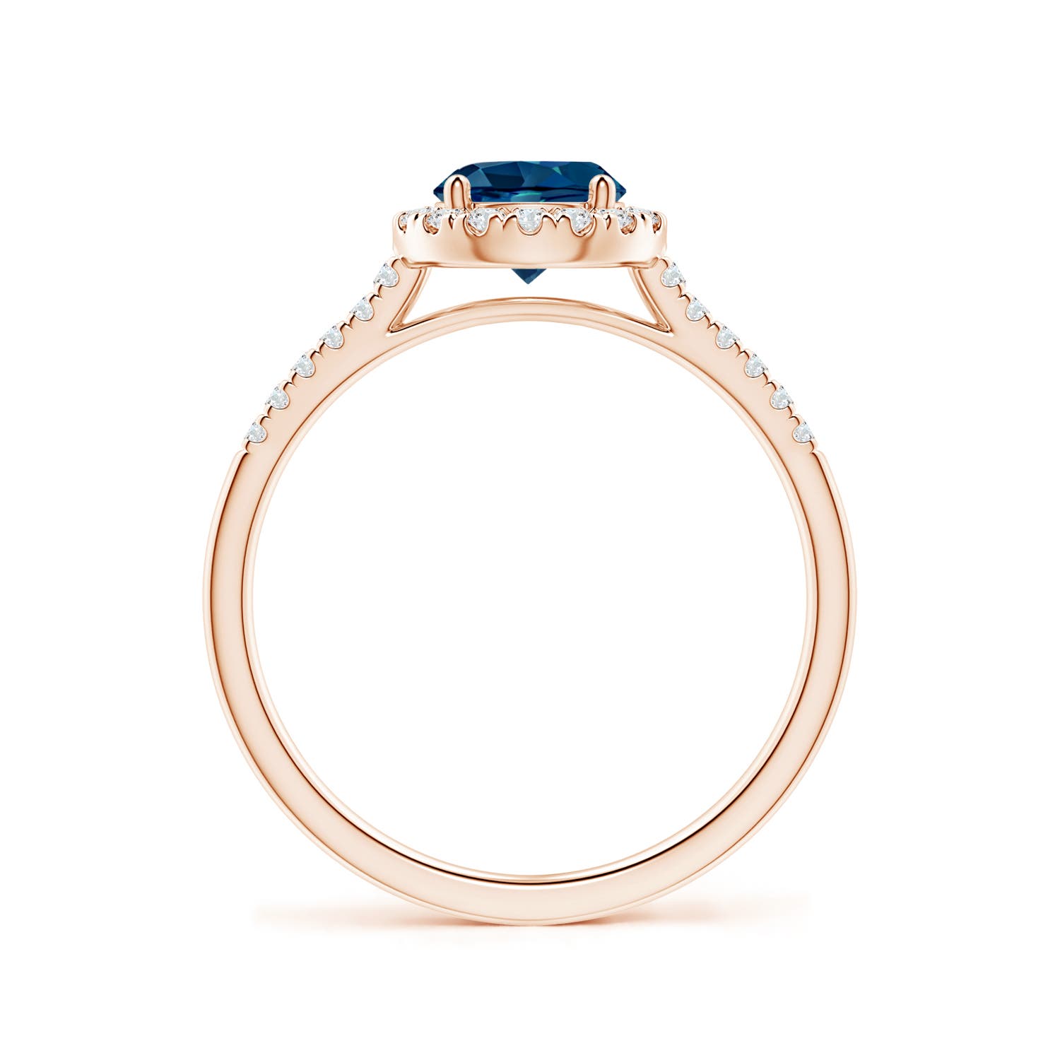 AAAA - London Blue Topaz / 1.15 CT / 14 KT Rose Gold