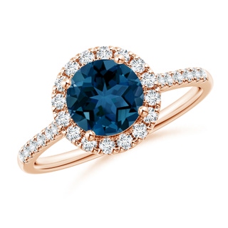 Round AAA London Blue Topaz