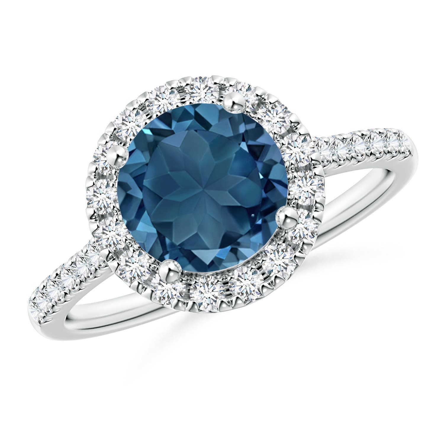 AA - London Blue Topaz / 2.67 CT / 14 KT White Gold