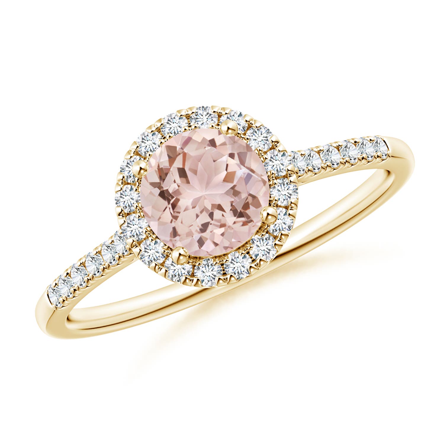 AAA - Morganite / 0.9 CT / 14 KT Yellow Gold