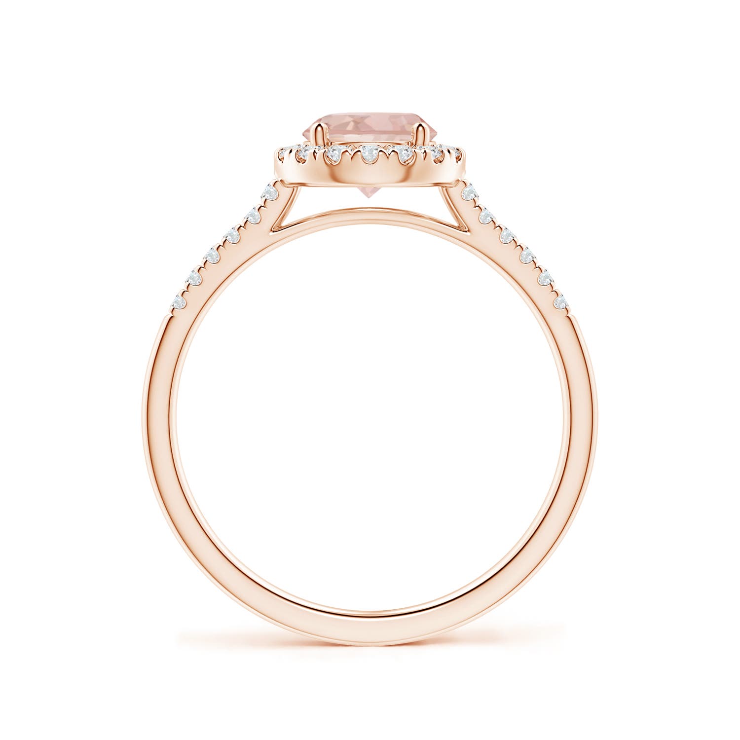 AAAA - Morganite / 0.9 CT / 14 KT Rose Gold