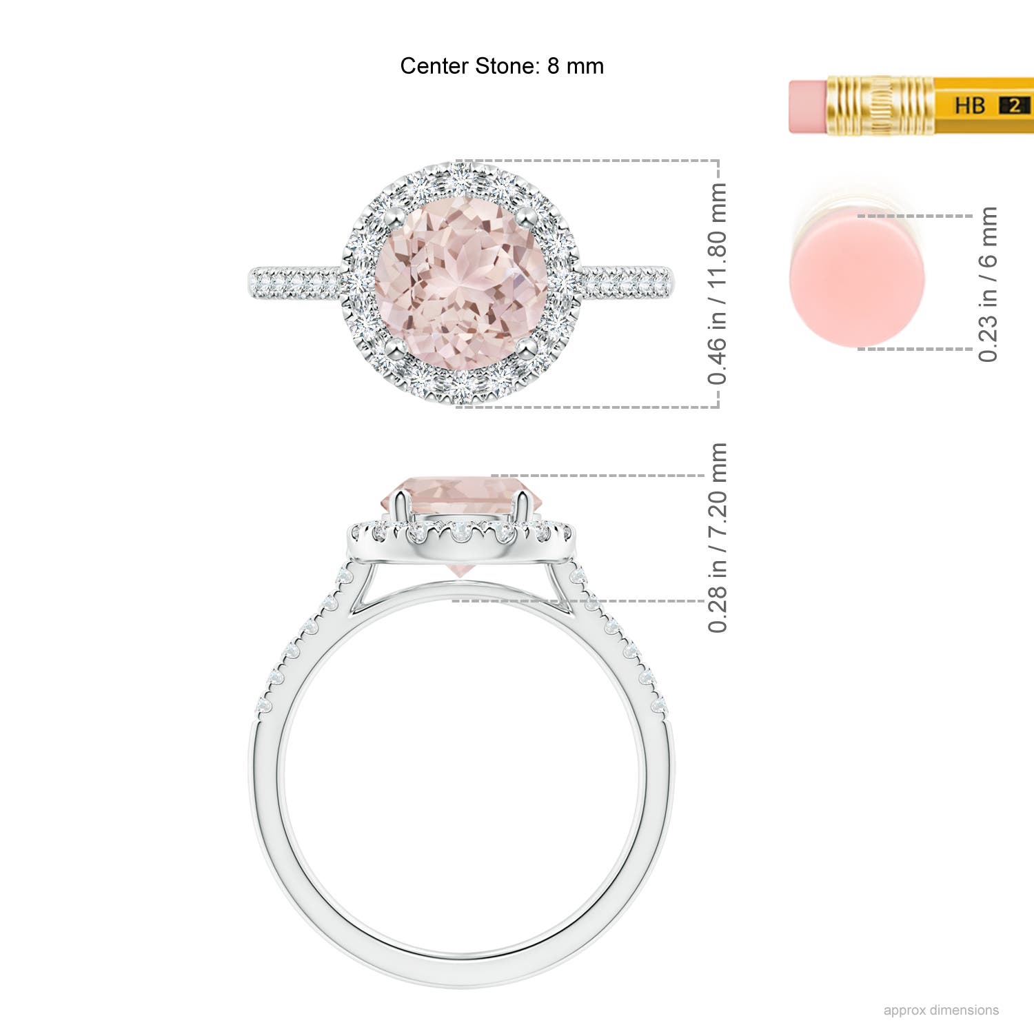 A - Morganite / 1.97 CT / 14 KT White Gold