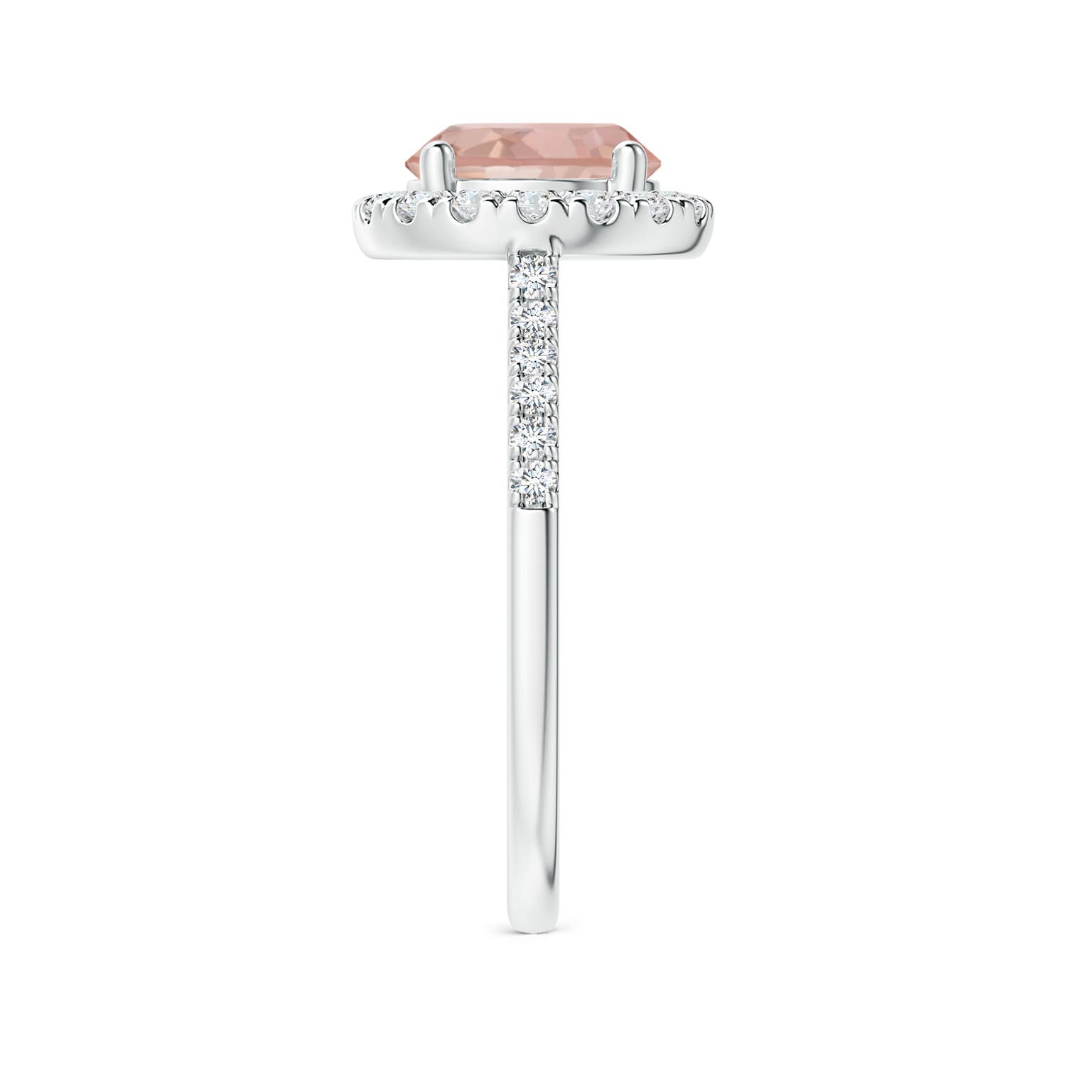 AAAA - Morganite / 1.97 CT / 14 KT White Gold