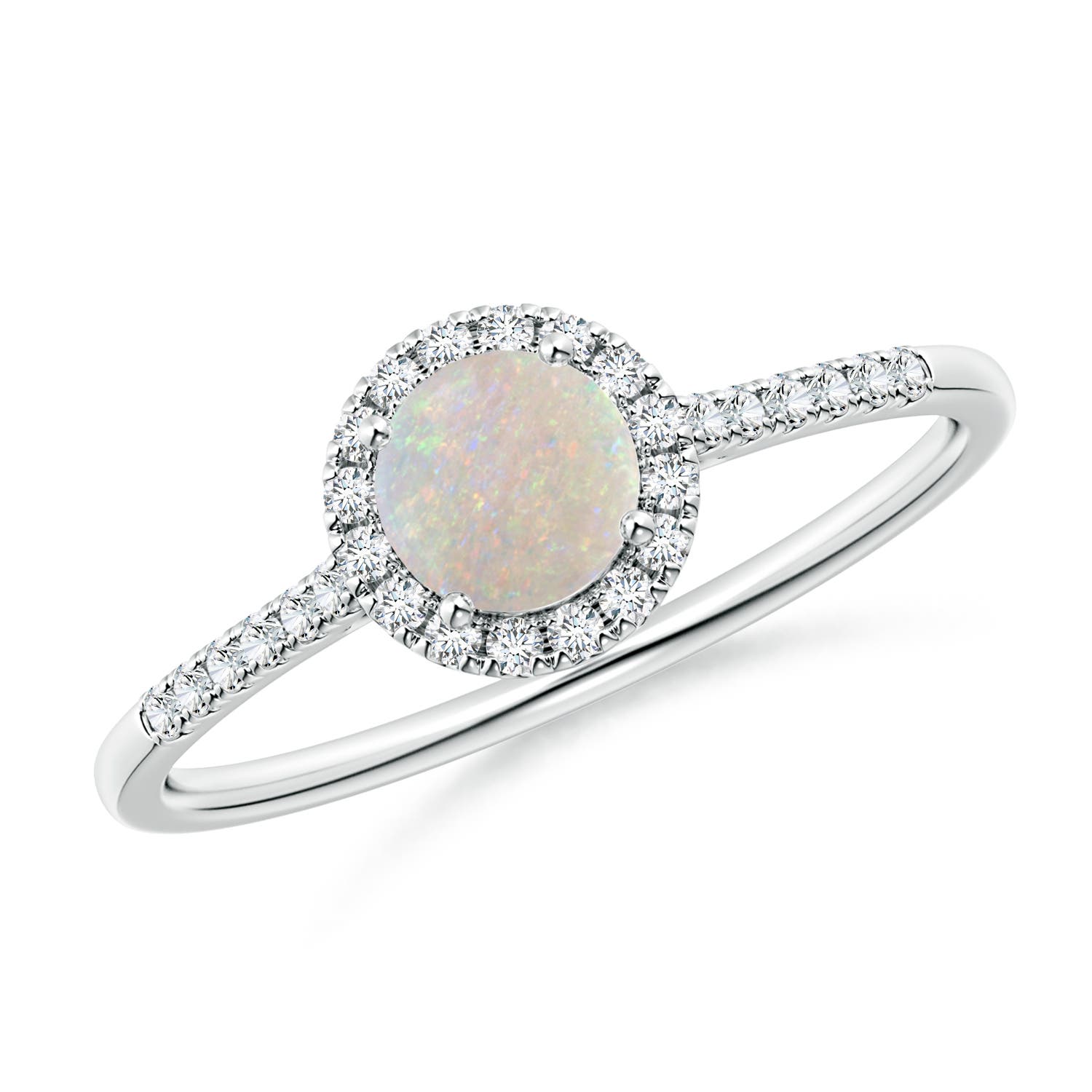 AA - Opal / 0.48 CT / 14 KT White Gold