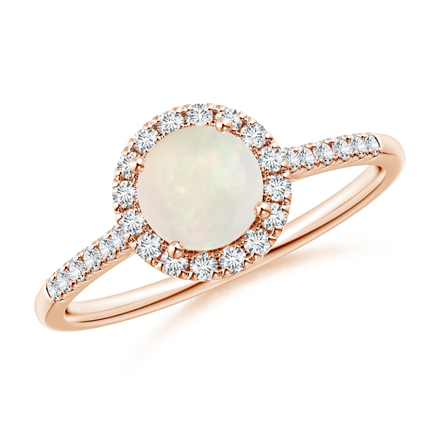 A - Opal / 0.7 CT / 14 KT Rose Gold