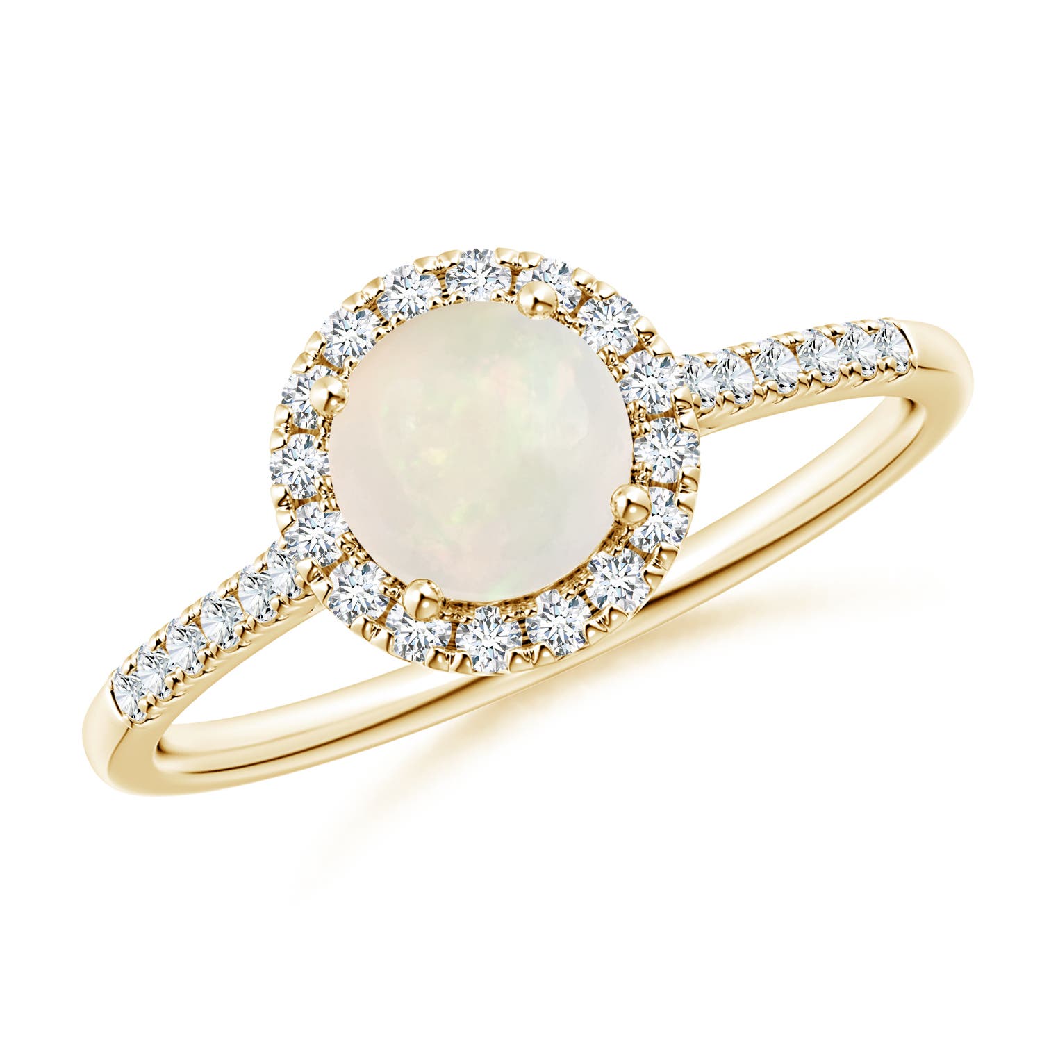 A - Opal / 0.7 CT / 14 KT Yellow Gold