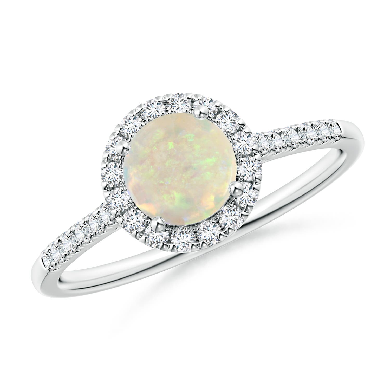 AAA - Opal / 0.7 CT / 14 KT White Gold