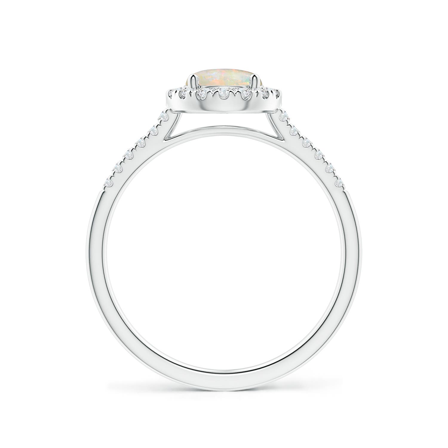 AAAA - Opal / 0.7 CT / 14 KT White Gold