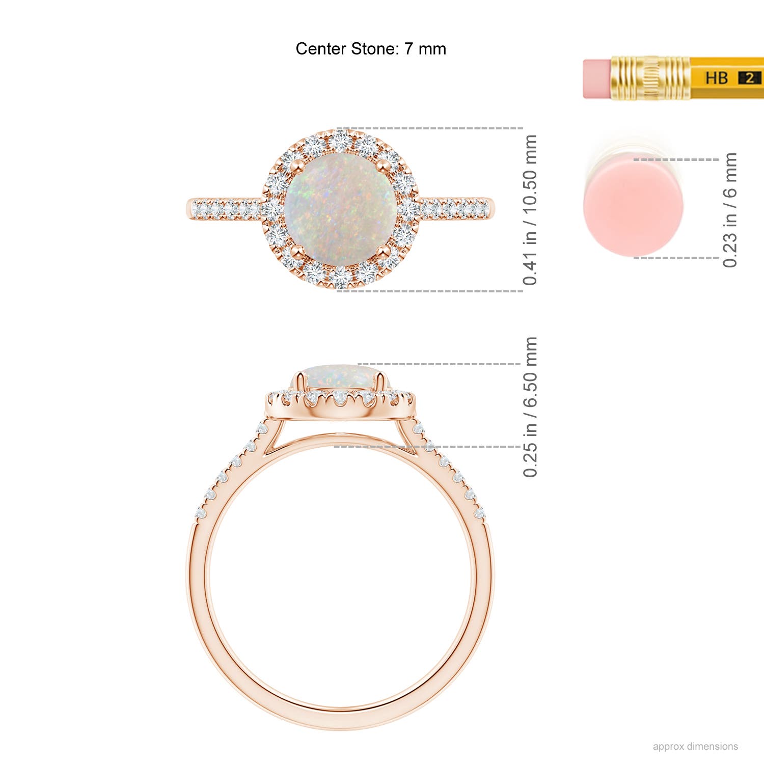 AA - Opal / 1.04 CT / 14 KT Rose Gold