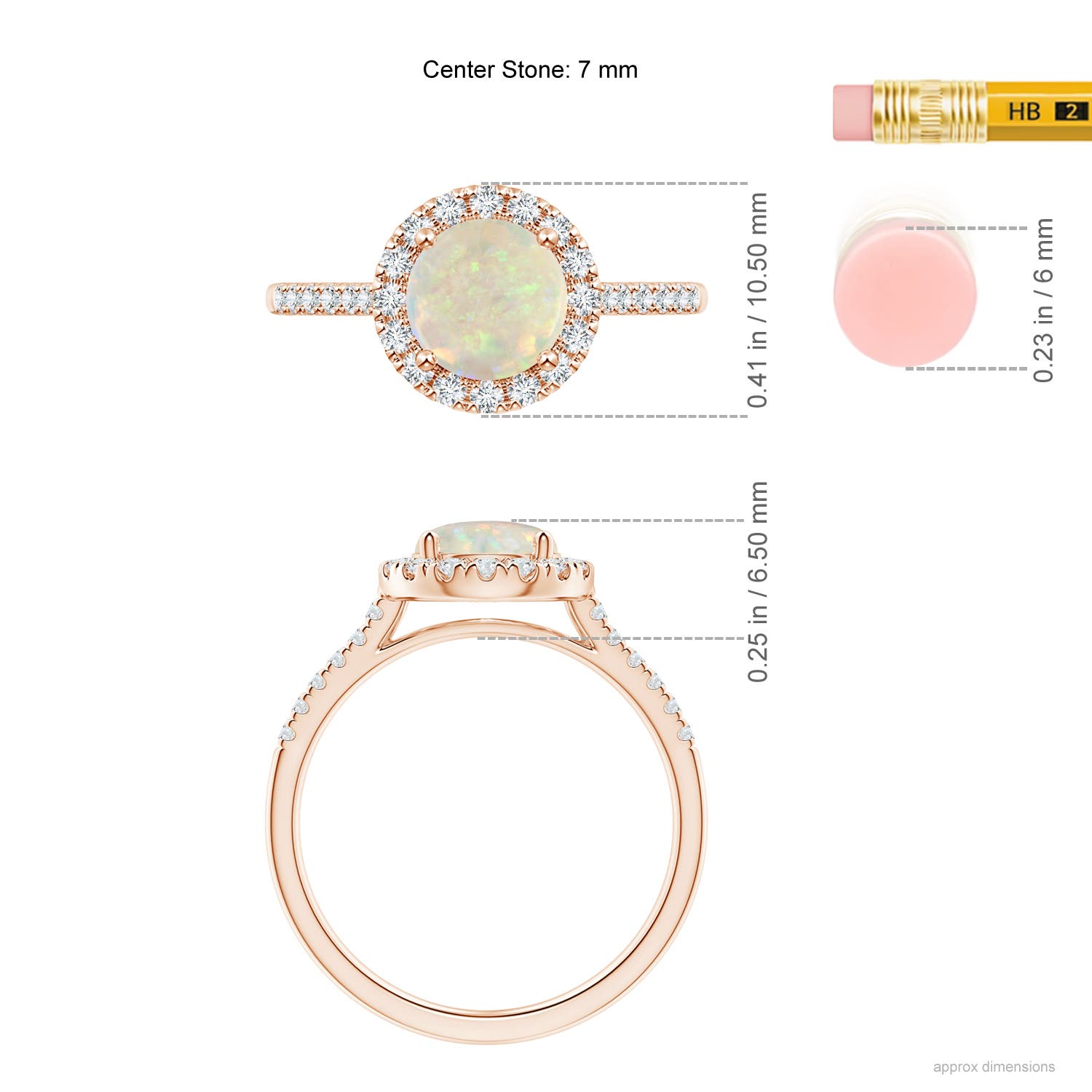 AAA - Opal / 1.04 CT / 14 KT Rose Gold