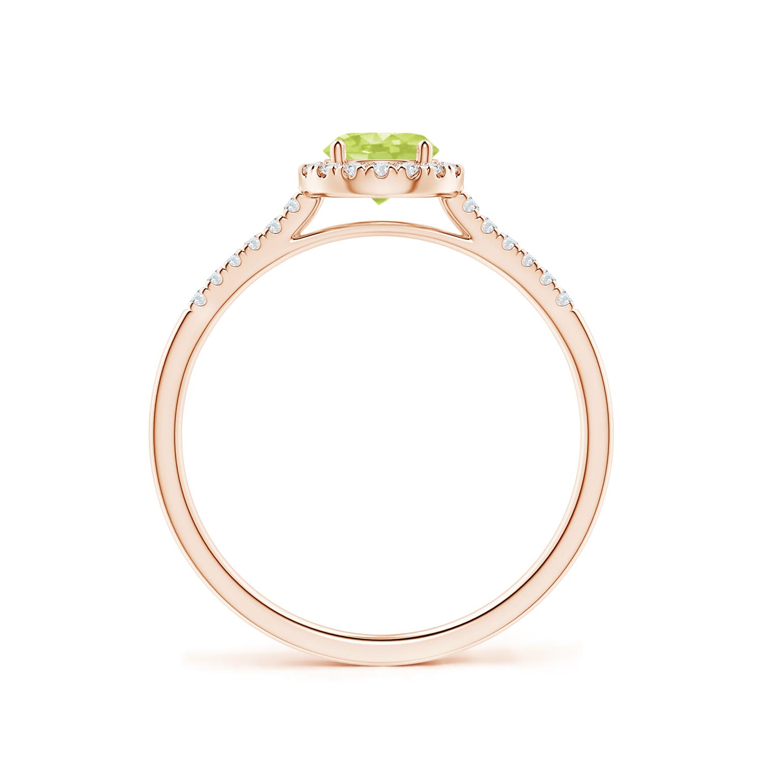 A - Peridot / 0.7 CT / 14 KT Rose Gold