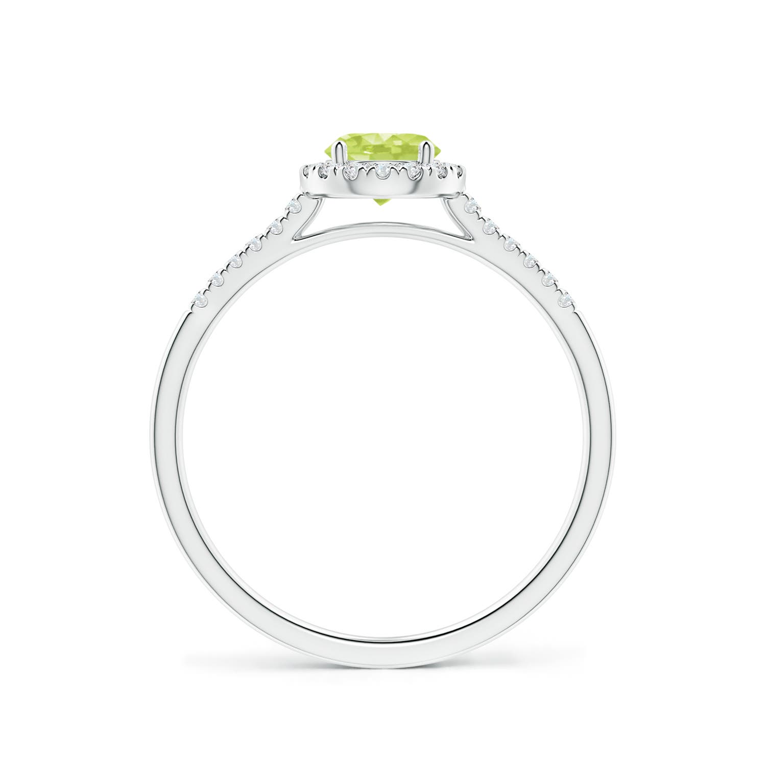 A - Peridot / 0.7 CT / 14 KT White Gold