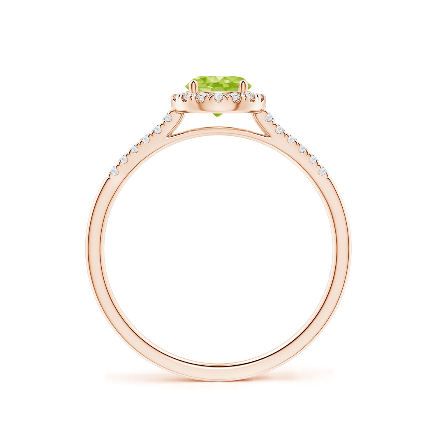 AA - Peridot / 0.7 CT / 14 KT Rose Gold