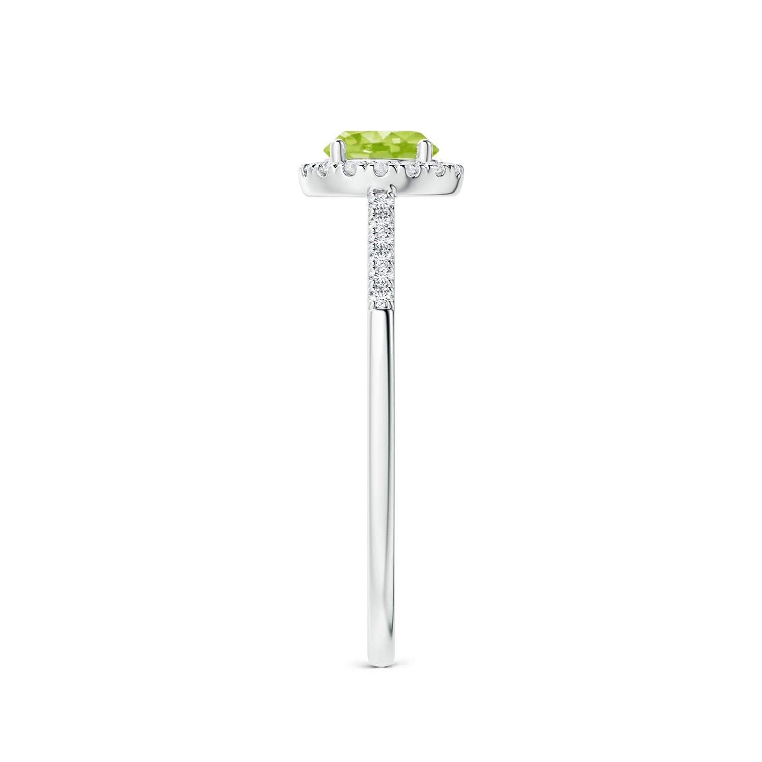 AA - Peridot / 0.7 CT / 14 KT White Gold