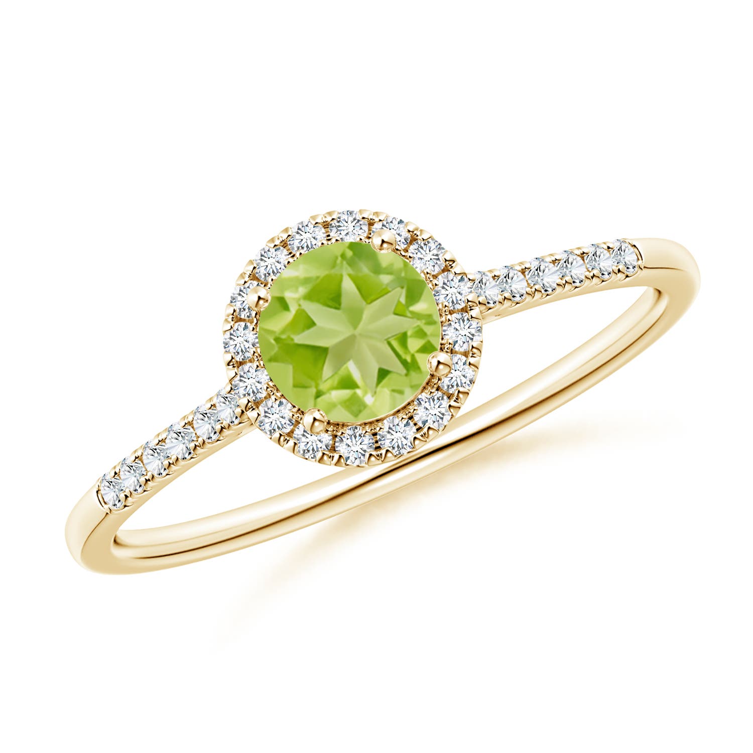 AA - Peridot / 0.7 CT / 14 KT Yellow Gold