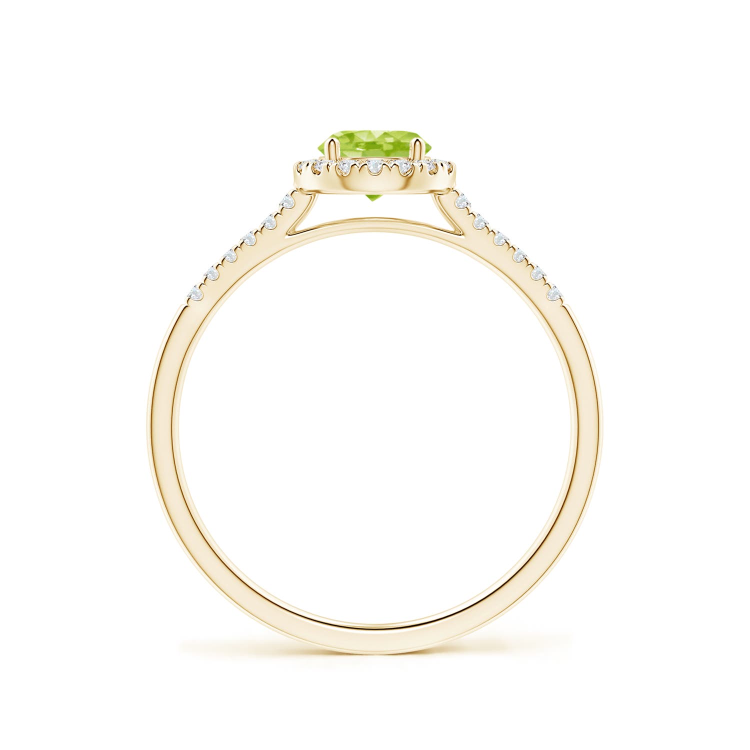 AA - Peridot / 0.7 CT / 14 KT Yellow Gold