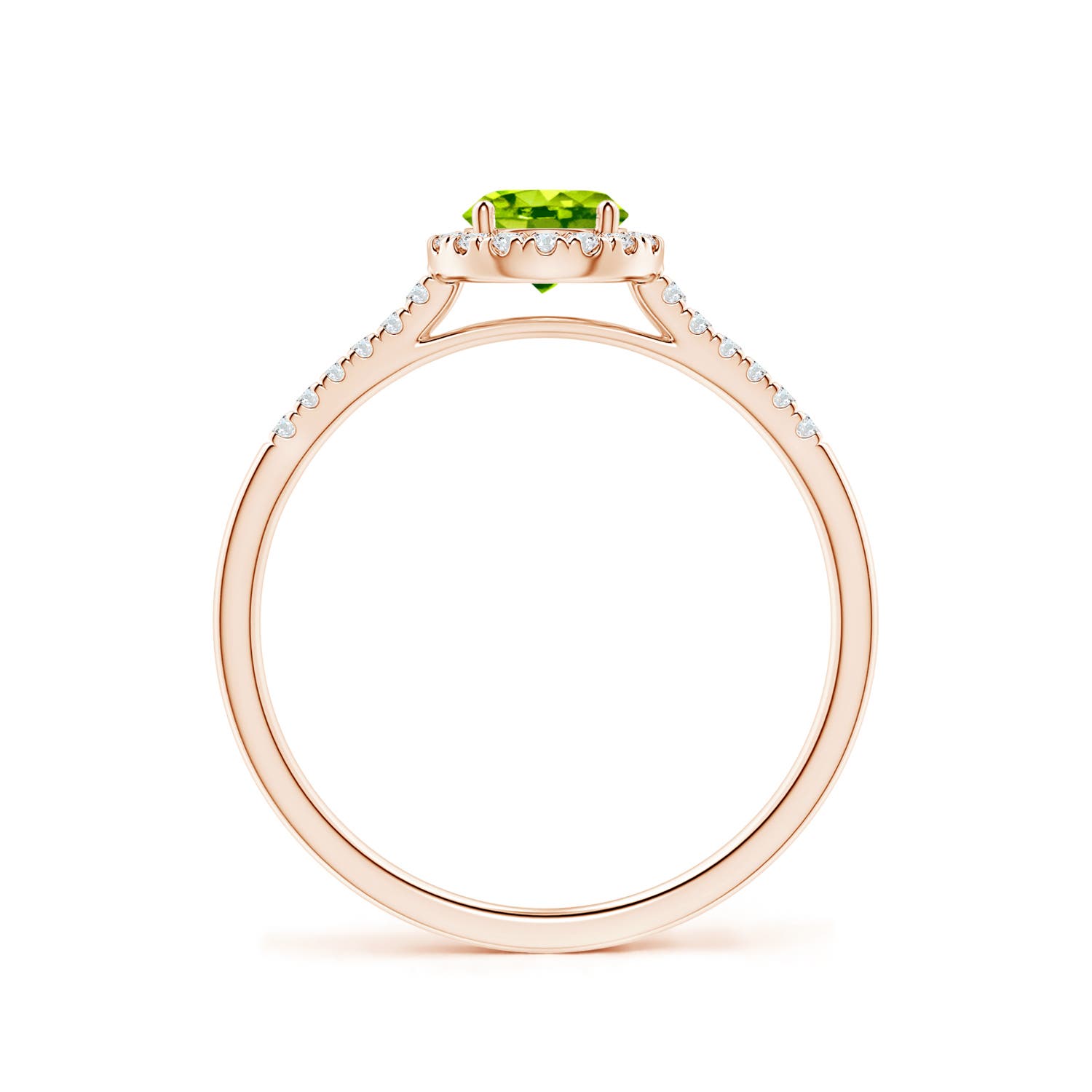 AAA - Peridot / 0.7 CT / 14 KT Rose Gold