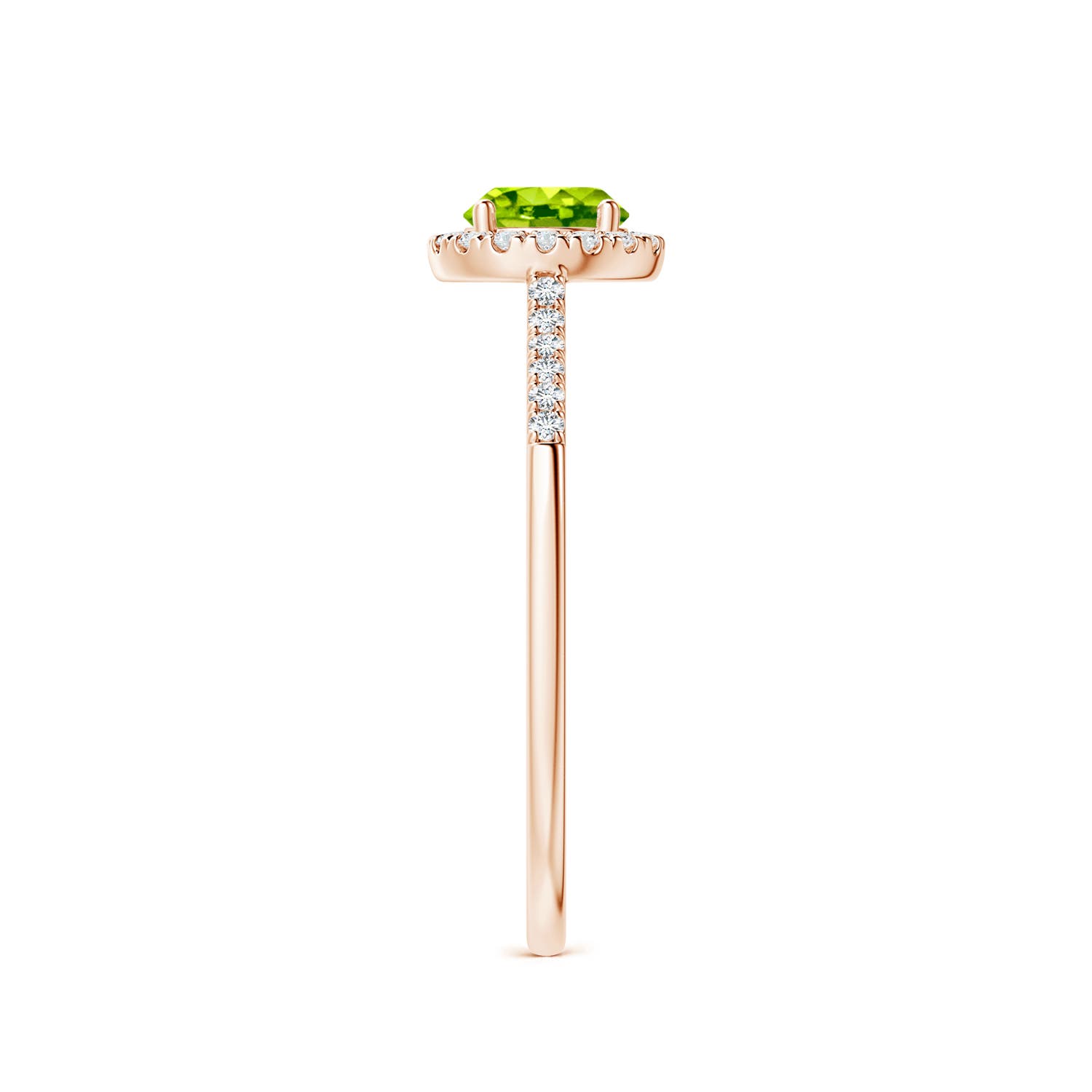 AAA - Peridot / 0.7 CT / 14 KT Rose Gold