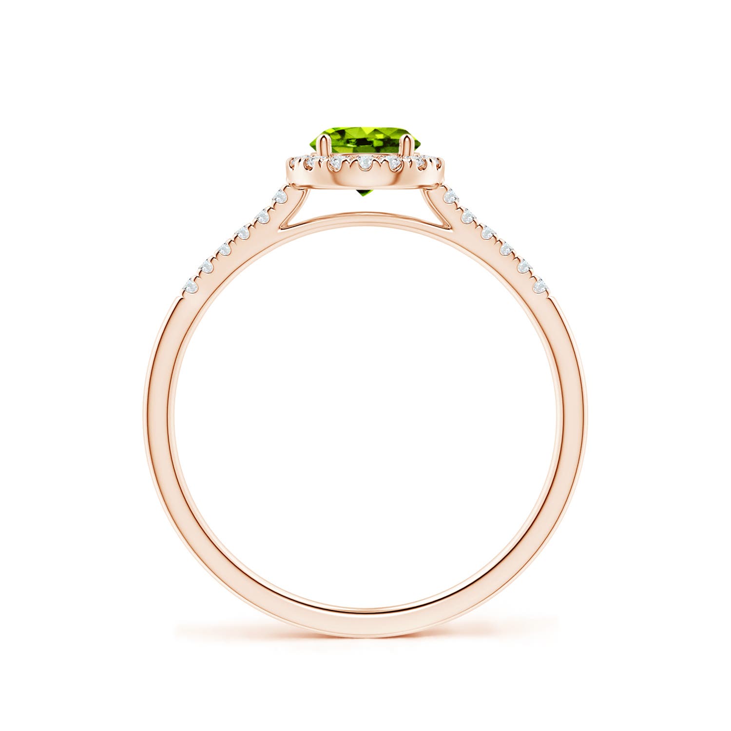 AAAA - Peridot / 0.7 CT / 14 KT Rose Gold