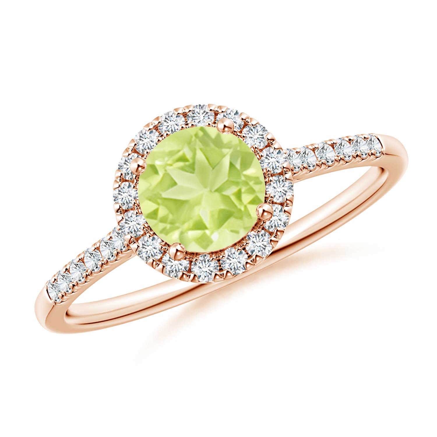 A - Peridot / 1.15 CT / 14 KT Rose Gold