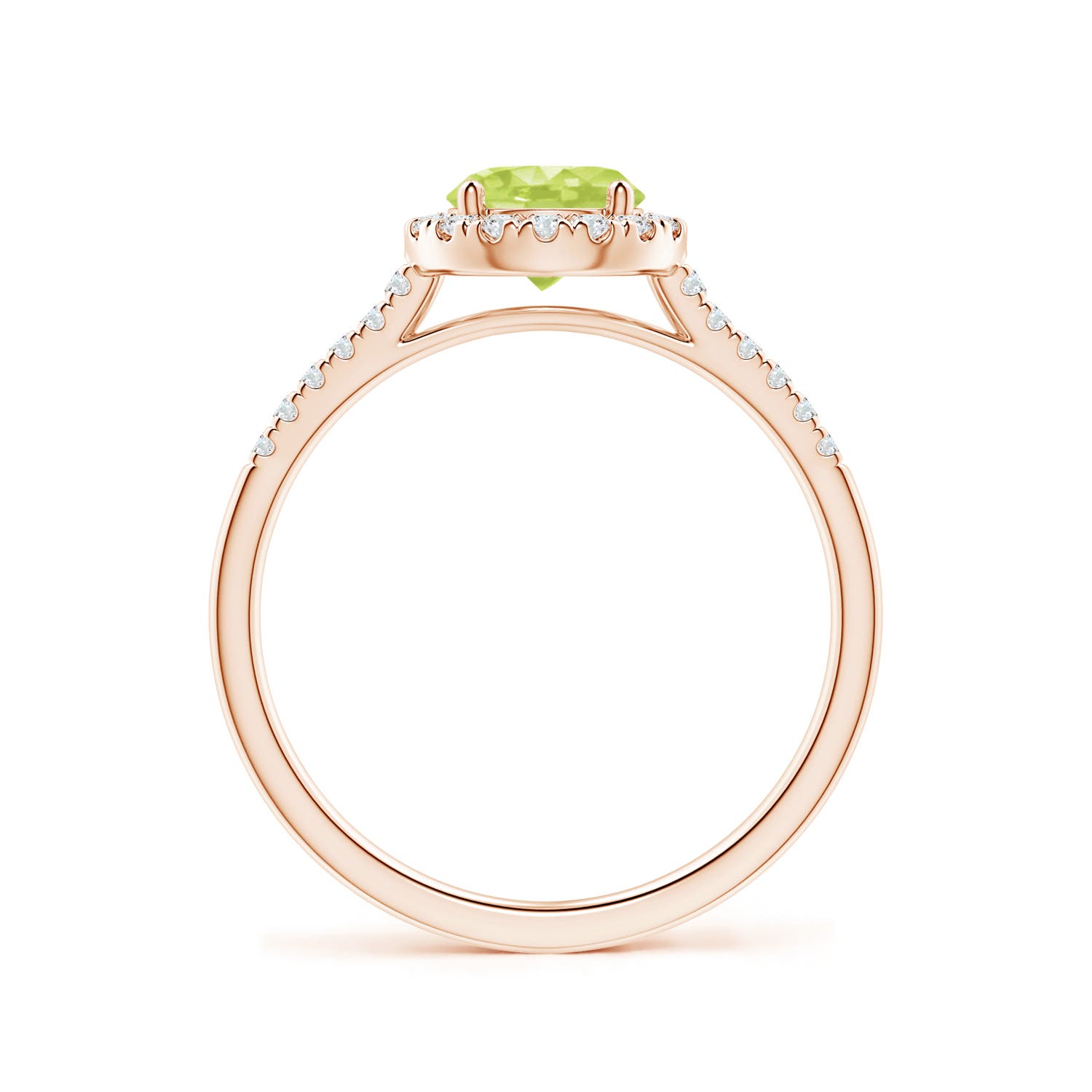 A - Peridot / 1.15 CT / 14 KT Rose Gold