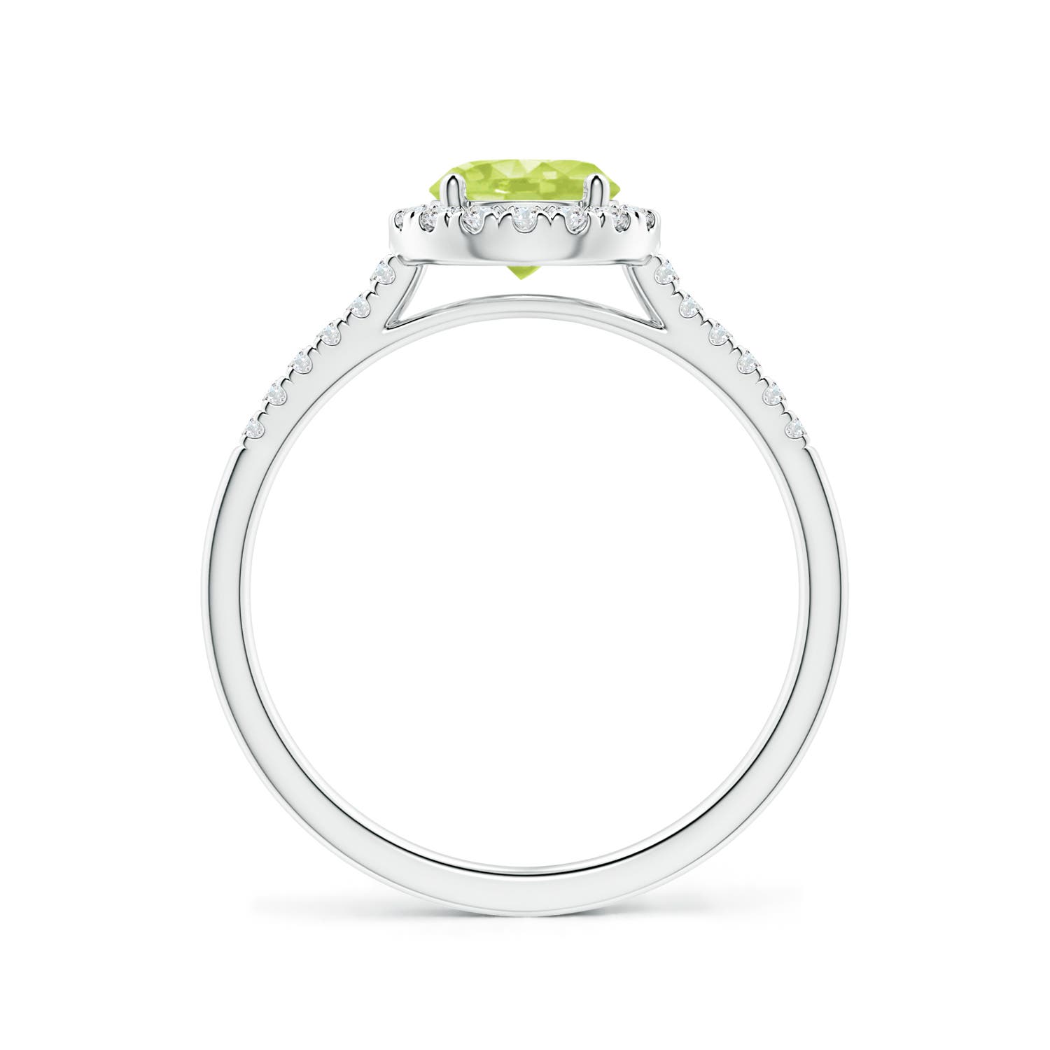 A - Peridot / 1.15 CT / 14 KT White Gold