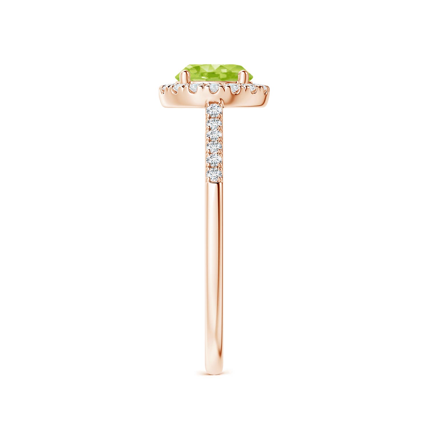 AA - Peridot / 1.15 CT / 14 KT Rose Gold