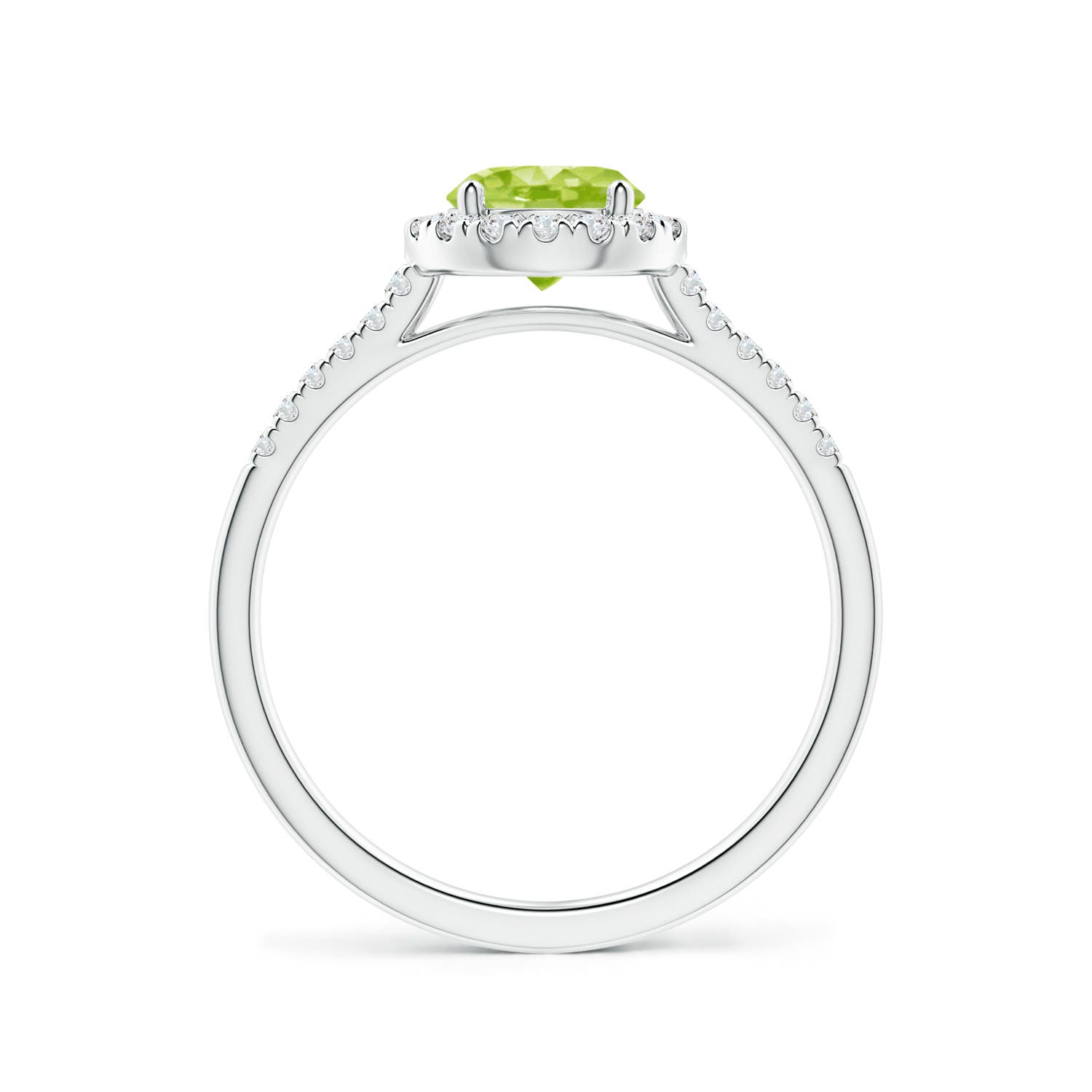 AA - Peridot / 1.15 CT / 14 KT White Gold