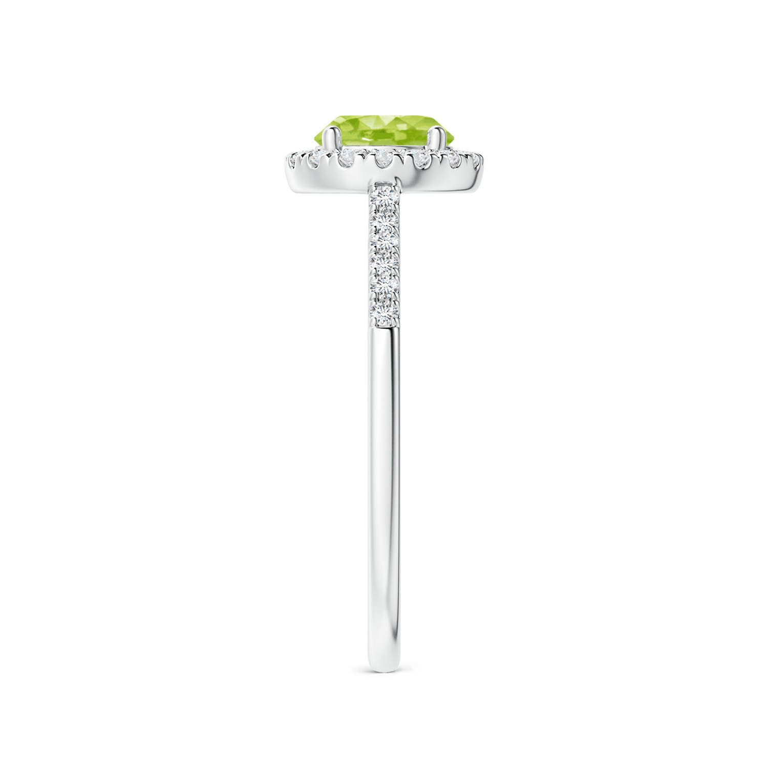 AA - Peridot / 1.15 CT / 14 KT White Gold