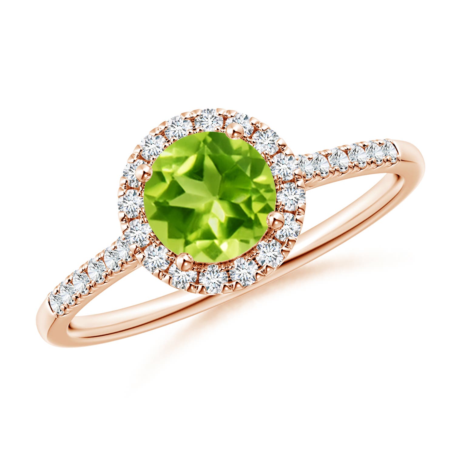 AAA - Peridot / 1.15 CT / 14 KT Rose Gold