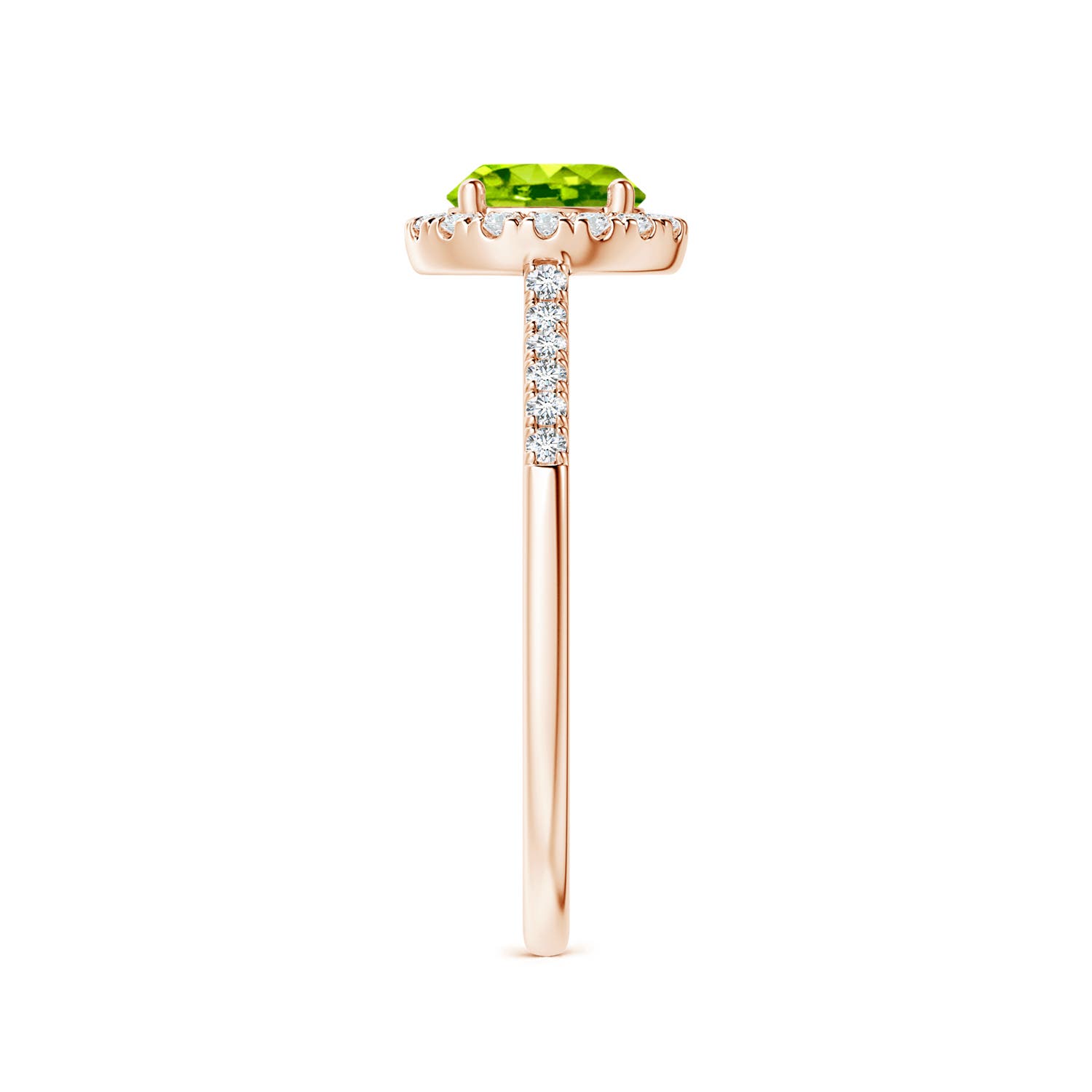 AAA - Peridot / 1.15 CT / 14 KT Rose Gold