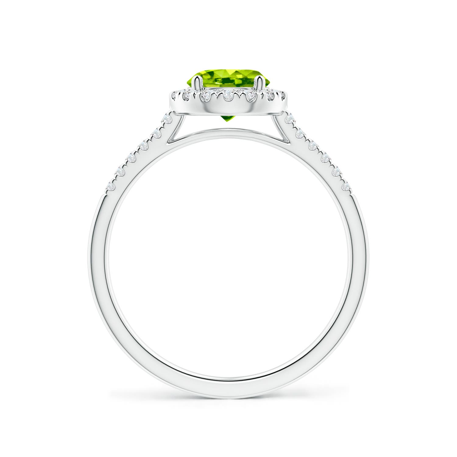 AAA - Peridot / 1.15 CT / 14 KT White Gold