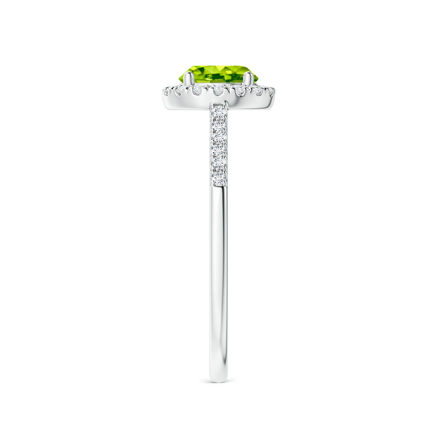 AAA - Peridot / 1.15 CT / 14 KT White Gold