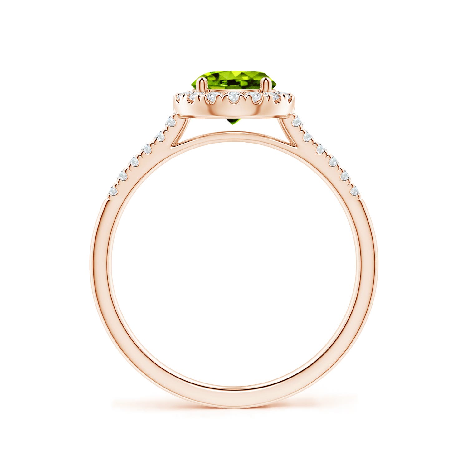 AAAA - Peridot / 1.15 CT / 14 KT Rose Gold