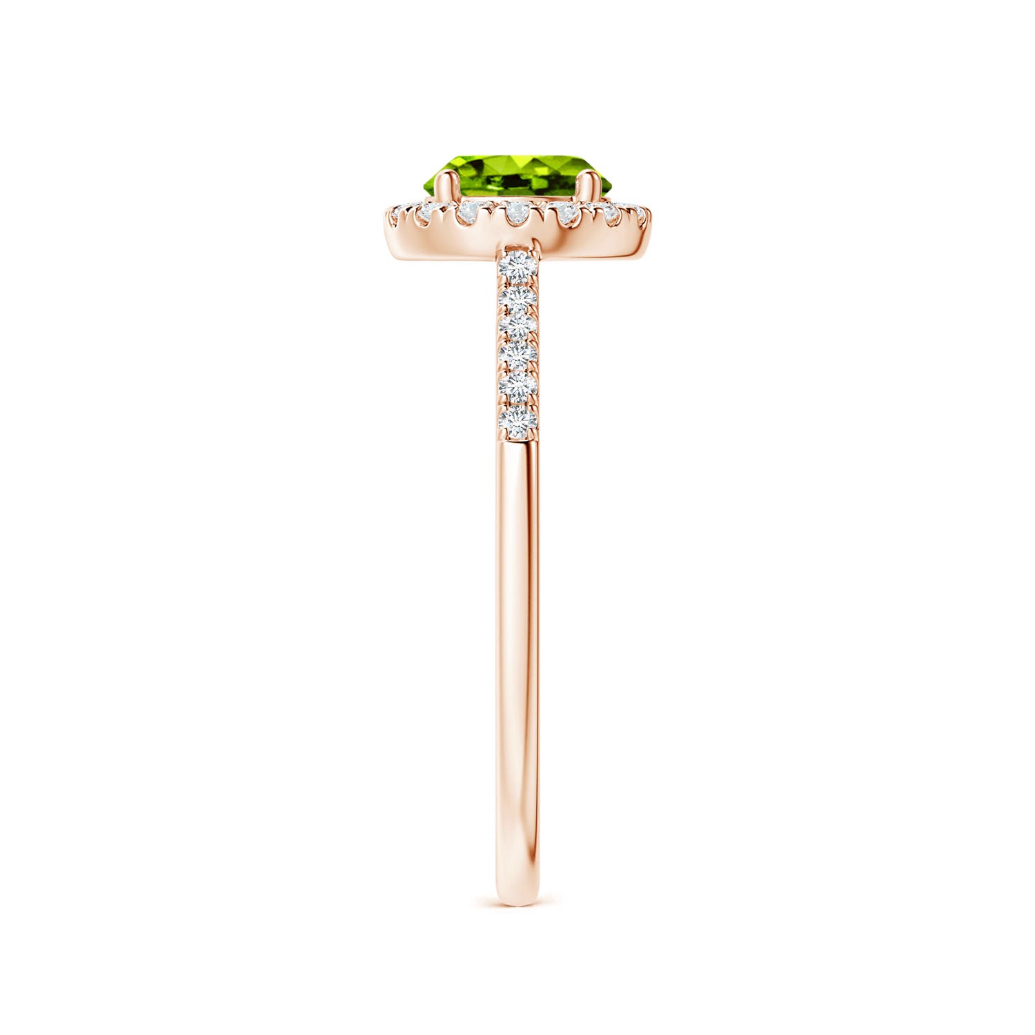 AAAA - Peridot / 1.15 CT / 14 KT Rose Gold