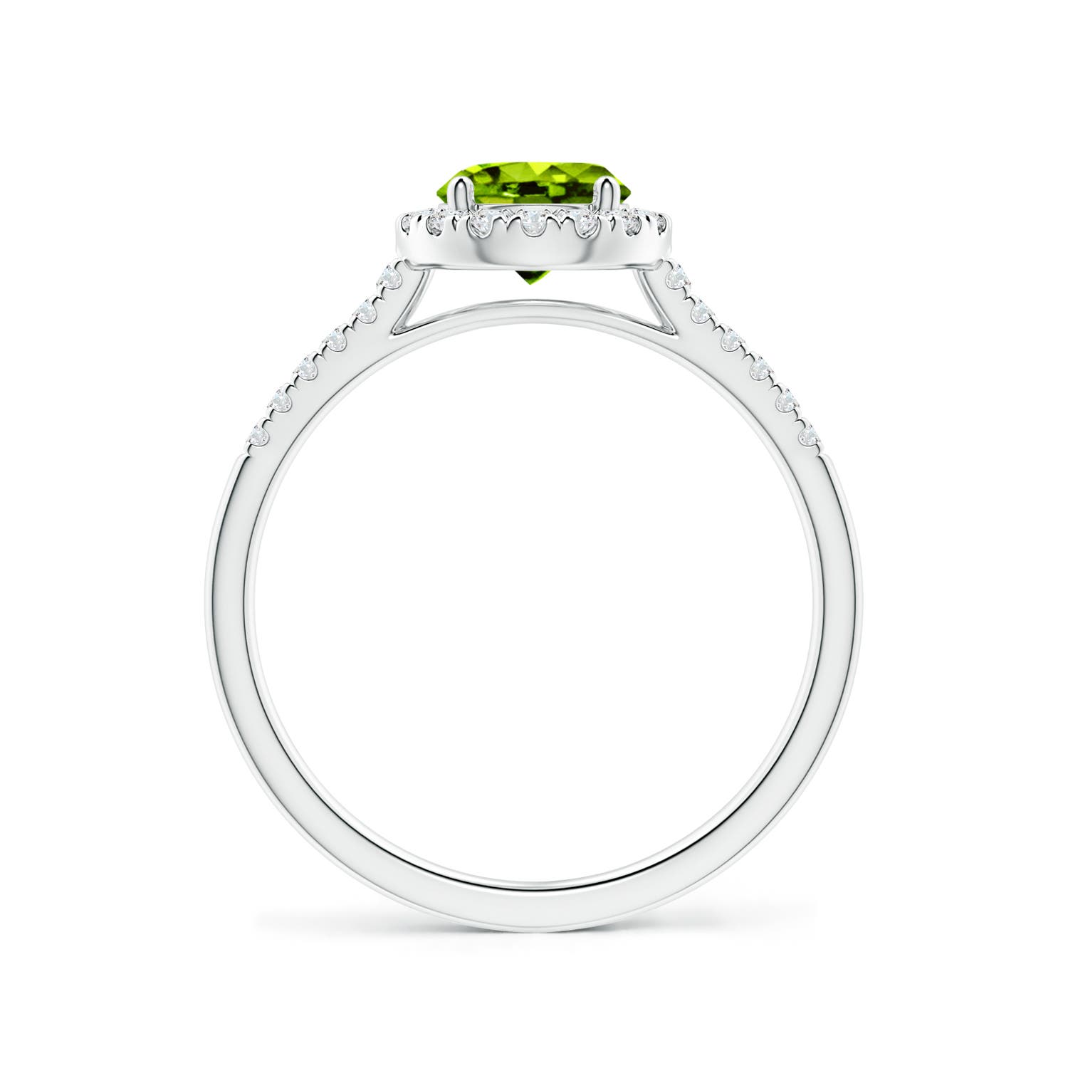 AAAA - Peridot / 1.15 CT / 14 KT White Gold