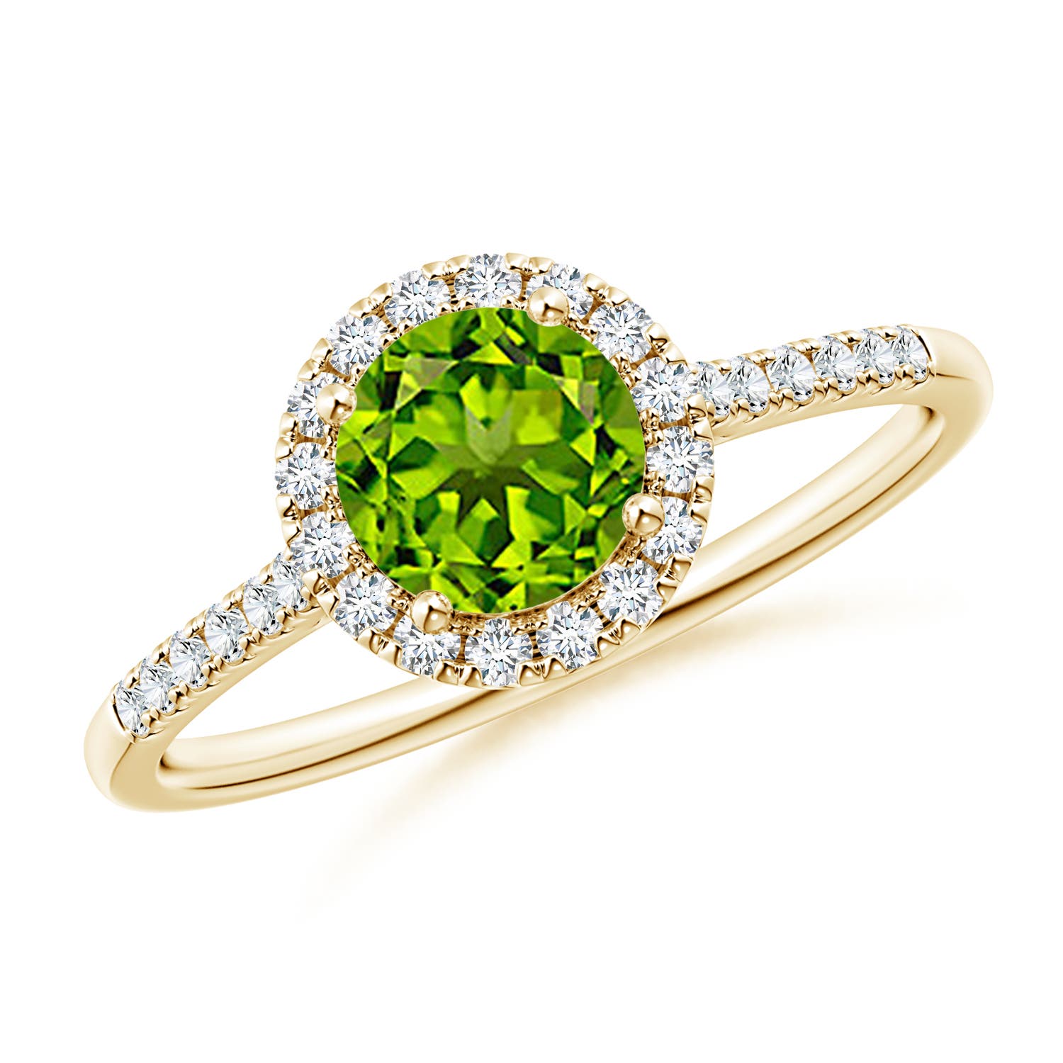 AAAA - Peridot / 1.15 CT / 14 KT Yellow Gold