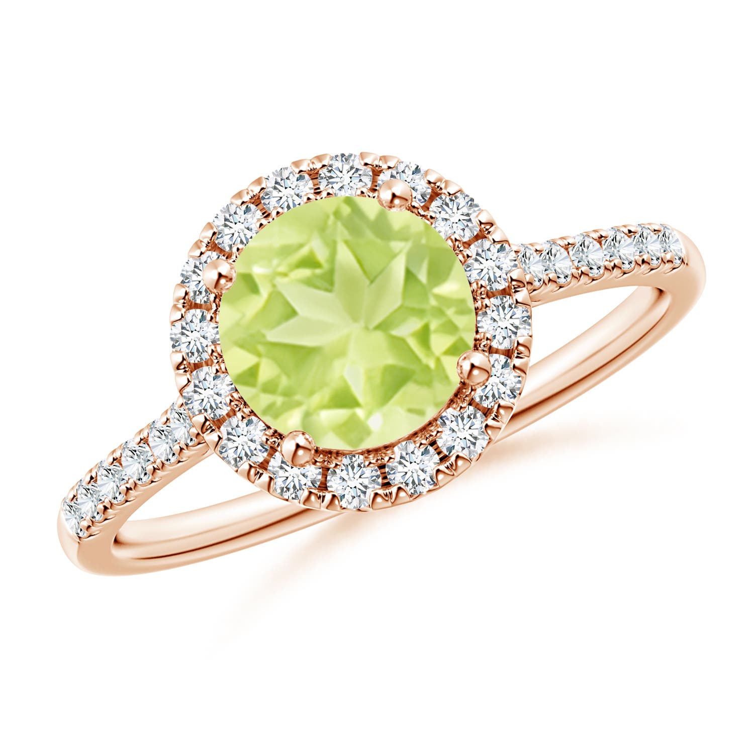 A - Peridot / 1.69 CT / 14 KT Rose Gold