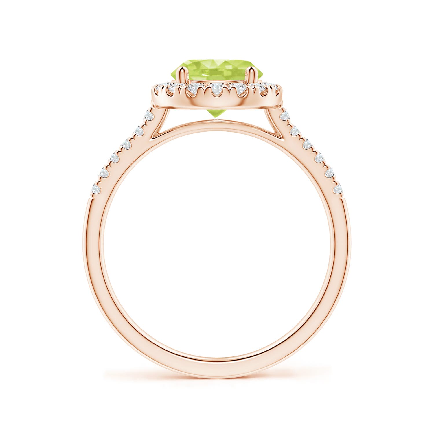 A - Peridot / 1.69 CT / 14 KT Rose Gold