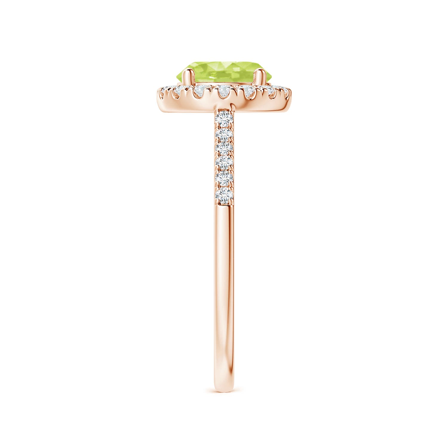 A - Peridot / 1.69 CT / 14 KT Rose Gold