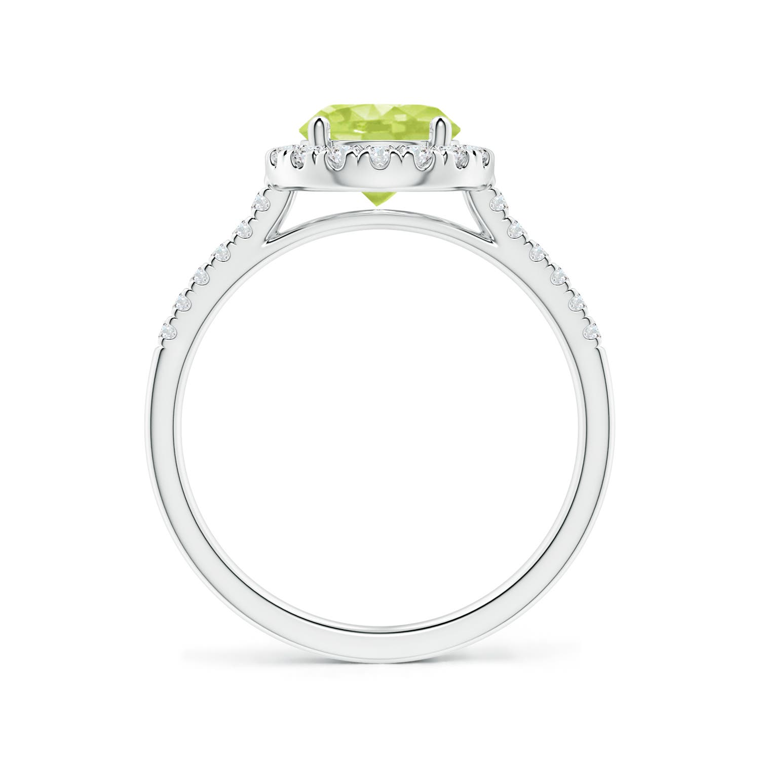 A - Peridot / 1.69 CT / 14 KT White Gold