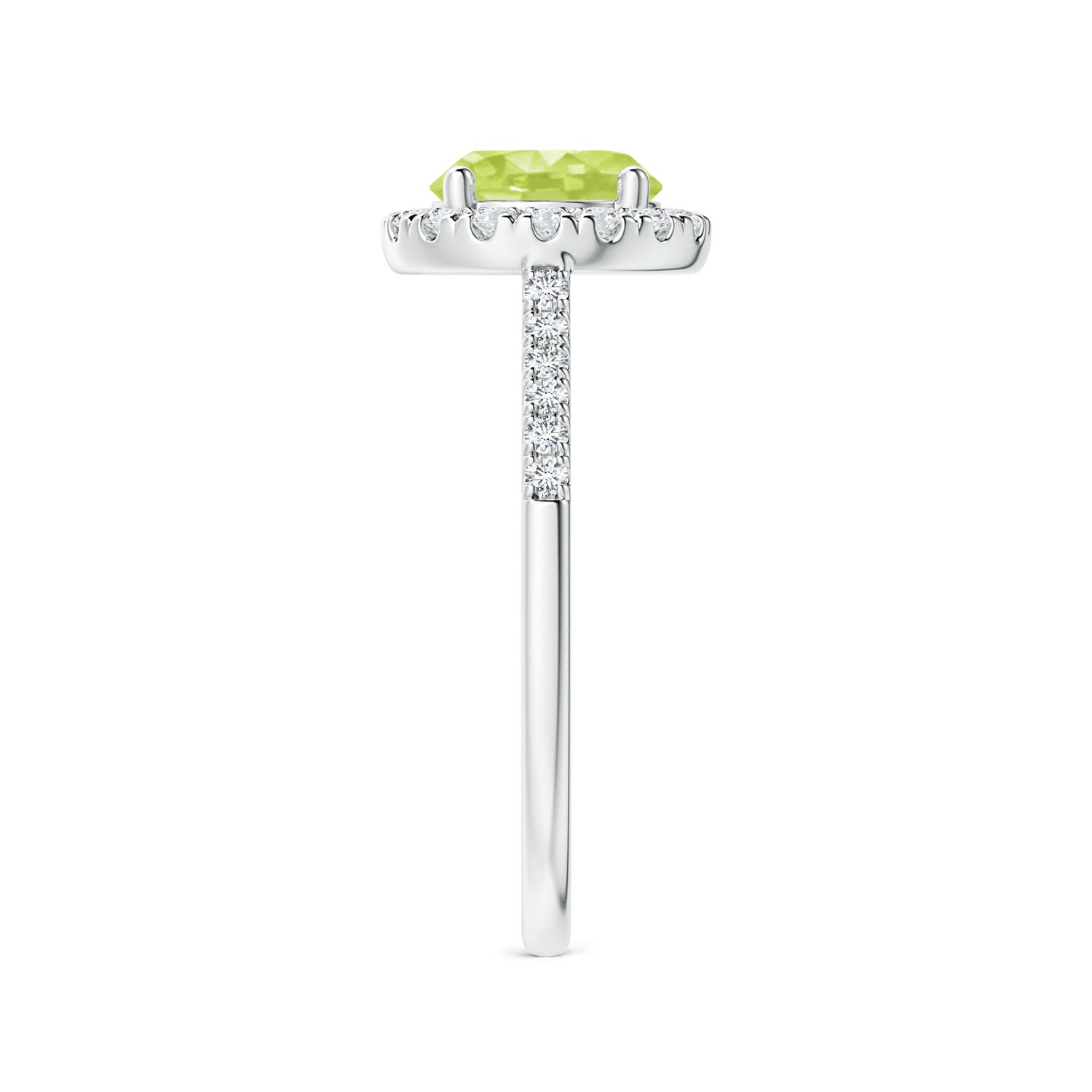 A - Peridot / 1.69 CT / 14 KT White Gold